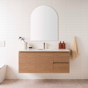 ADP Glacier Lite Door and Drawer Twin Vanity with Durasein Top