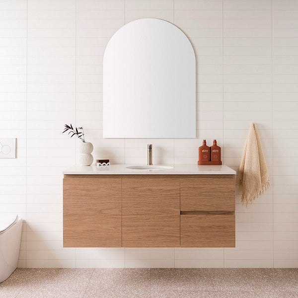 ADP Glacier Lite Door and Drawer Twin Vanity with Solid Surface Top