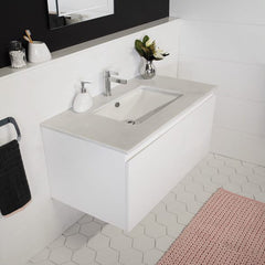 ADP Glacier Lite Door and Drawer Slim Vanity with Solid Surface Top