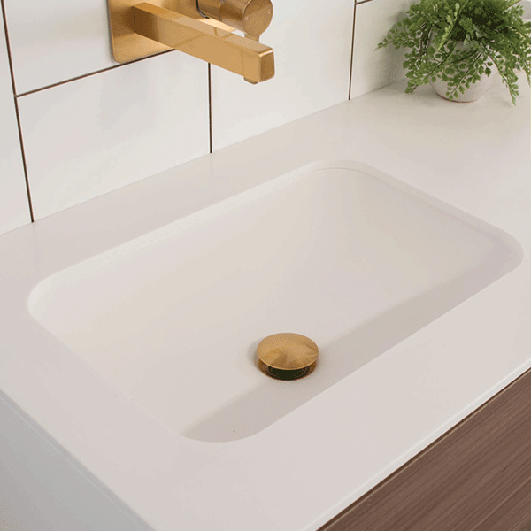 ADP Glory 545 x 355 Solid Surface Under Counter Basin White