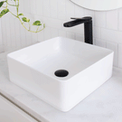 ADP Malo Above Counter Basin White - square above counter basin online at The Blue Space