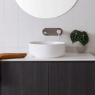 ADP Margot Above Counter Basin - Matte White - Mate white round above counter basin online at The Blue Space