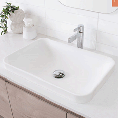 ADP Pride Solid Surface Semi-Inset Basin White online at The Blue Space