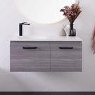 ADP Snow Vanity 900mm left hand offset bowl with integrated top at The Blue Space