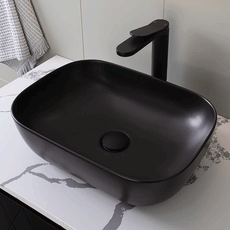 ADP Stadium Above Counter Basin - Matte Black online at The Blue Space 