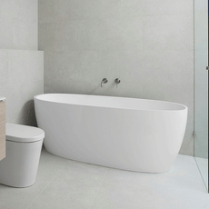 ADP Submerge 1600mm Freestanding Bath White - Modern coastal style bathroom design