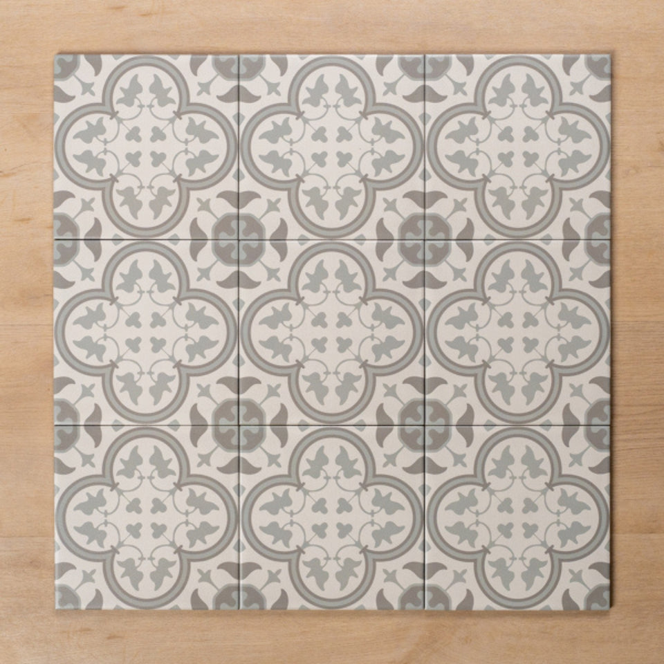 Airlie Light Grey Matt Cushioned Edge Porcelain Tile 200x200mm