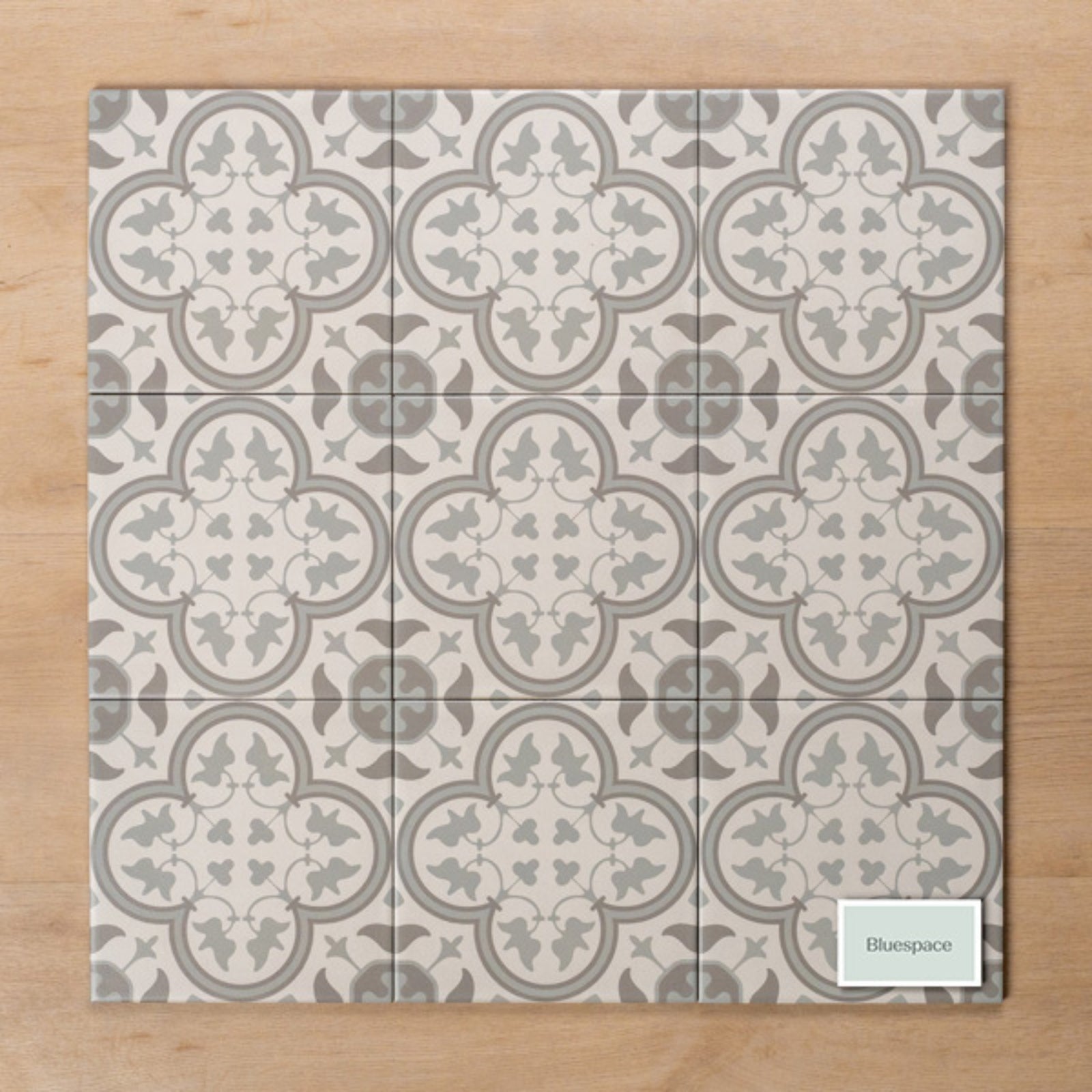 Pattern Airlie Light Grey Matt Cushioned Edge Porcelain Tile 200x200mm 2SALLGM - The Blue Space