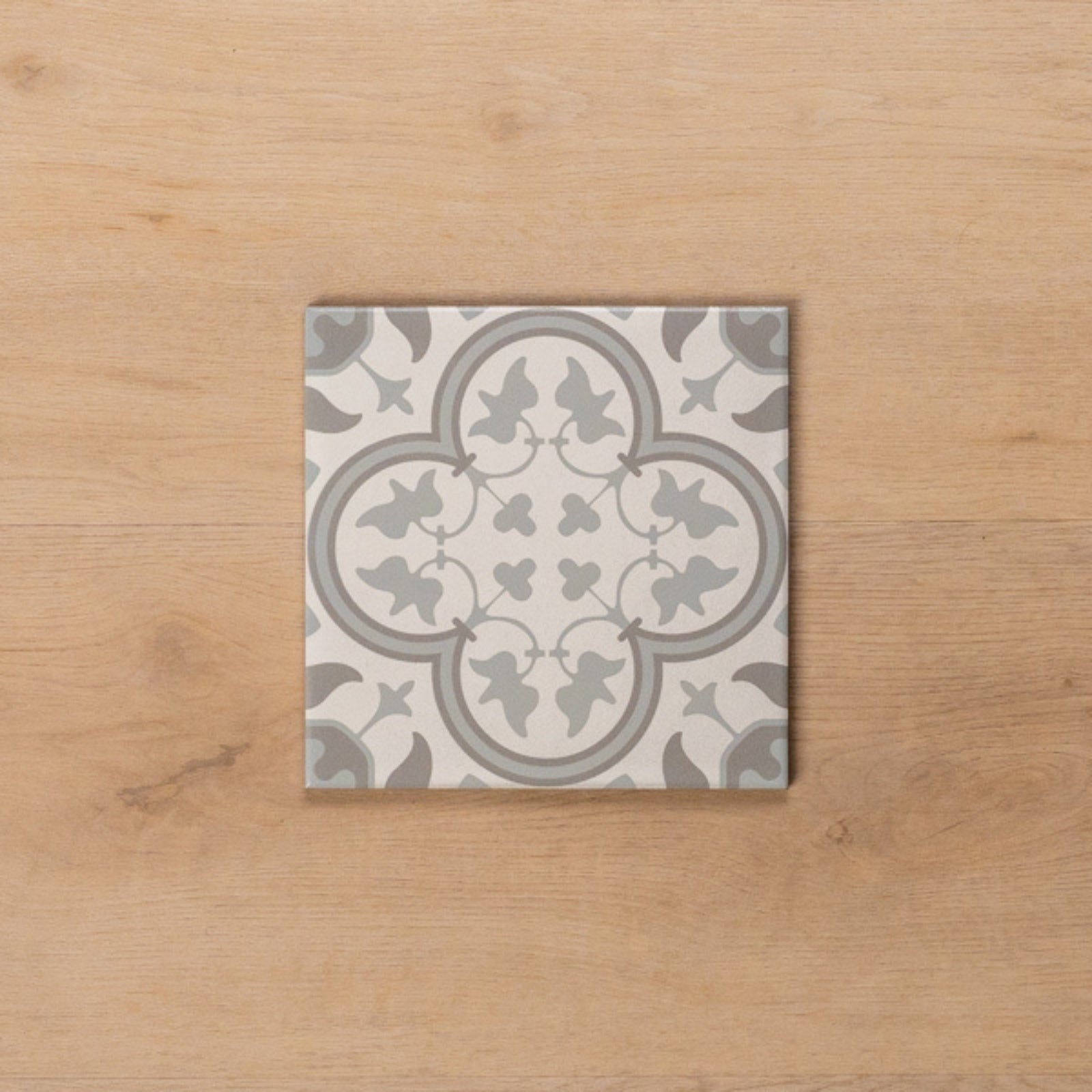 Single no Hand Airlie Light Grey Matt Cushioned Edge Porcelain Tile 200x200mm 2SALLGM - The Blue Space