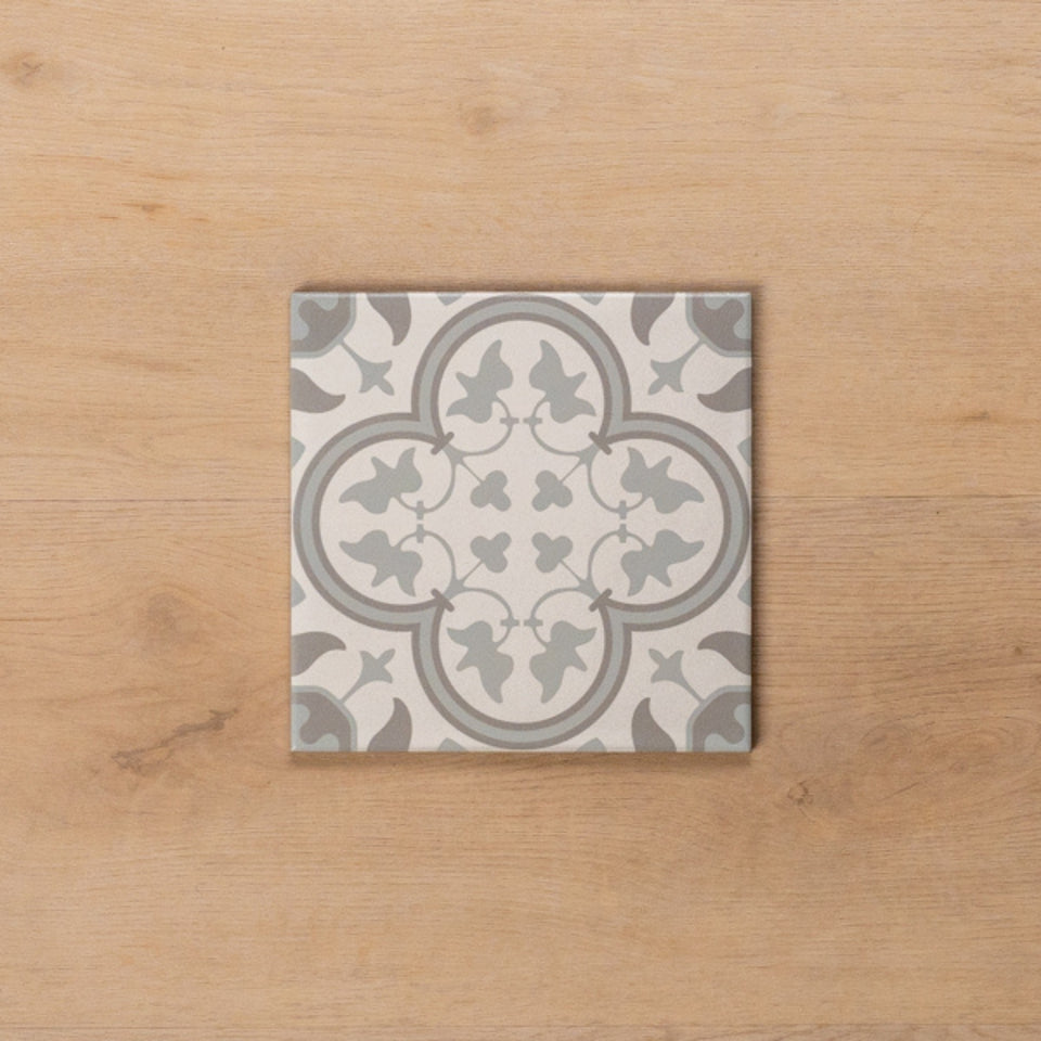 Airlie Light Grey Matt Cushioned Edge Porcelain Tile 200x200mm