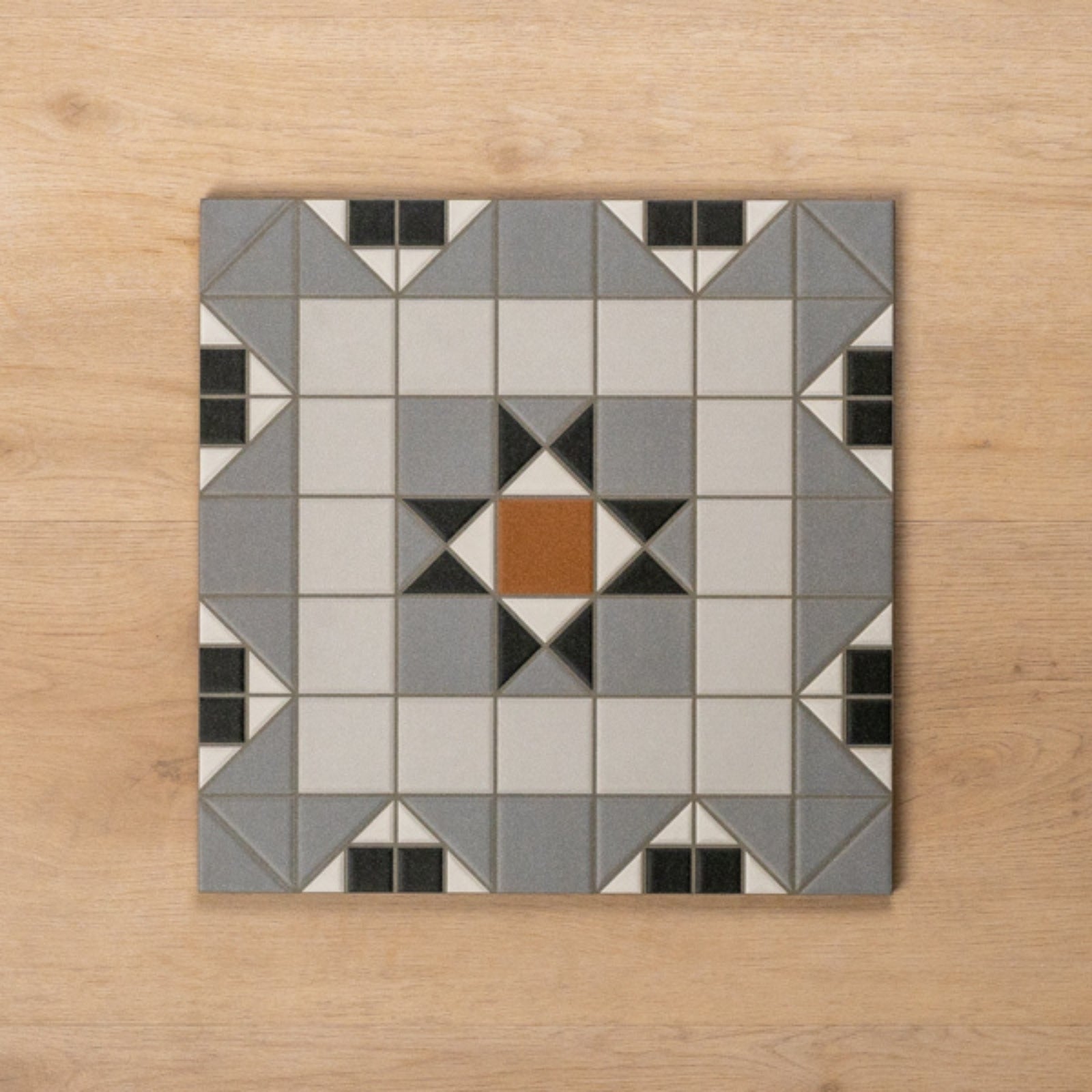 SIngle Alicante Derby Matt Cushioned Edge Porcelain Tile 316x316mm 3FEDKEM - The Blue Space