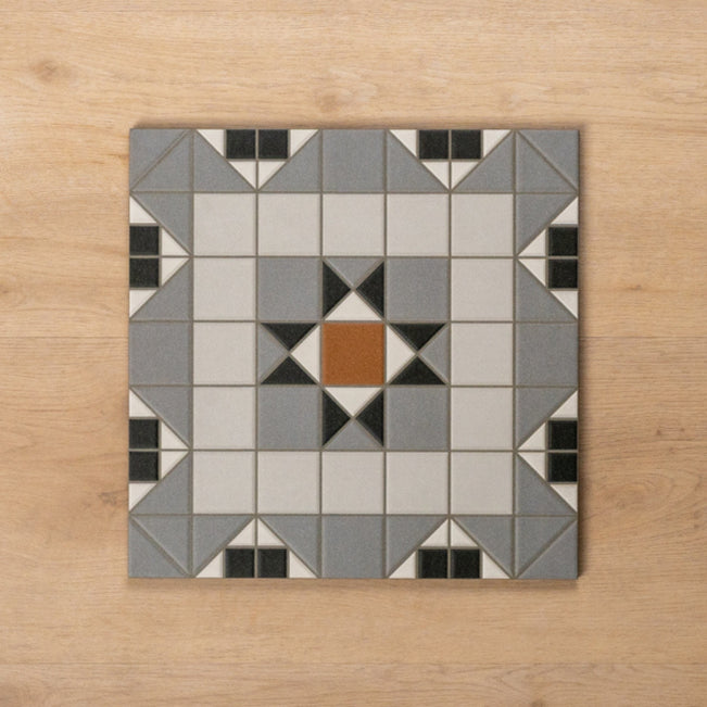 SIngle Alicante Derby Matt Cushioned Edge Porcelain Tile 316x316mm 3FEDKEM - The Blue Space