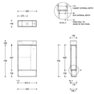 Technical Drawing - ADP Allie Compact Vanity with Kickboard