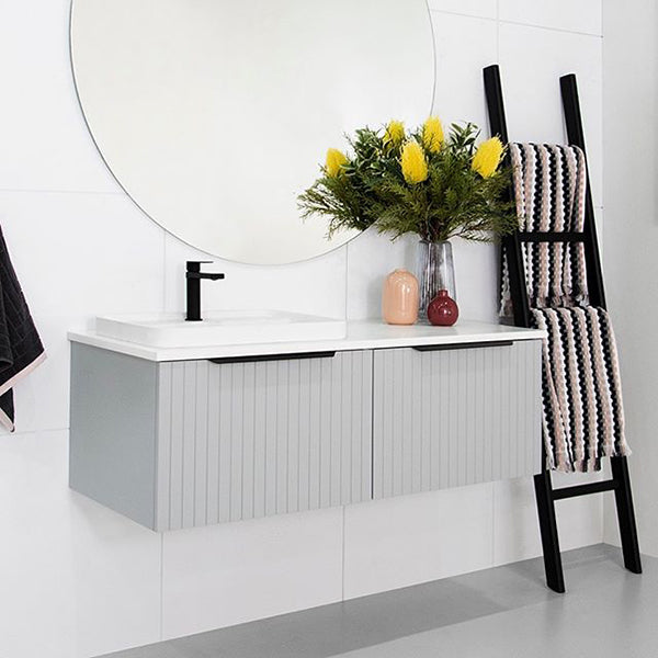 ADP Ashley Vanity in matte grey 600mm to 1800mm - The Blue Space
