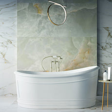 Bel Bagno Ritz Freestanding Slipper Bath 1676mm Matte White | The Blue Space