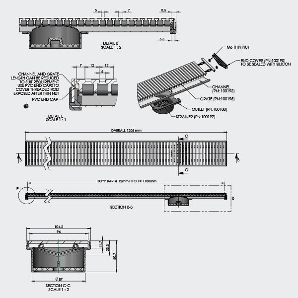 Bounty Brassware Long As You Like It Kit-Linear Grate by Bounty Brassware - The Blue Space