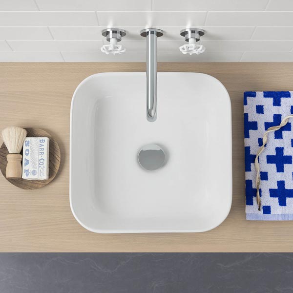 Caroma Artisan Above Counter Basin- Square 390mm by Caroma - The Blue Space