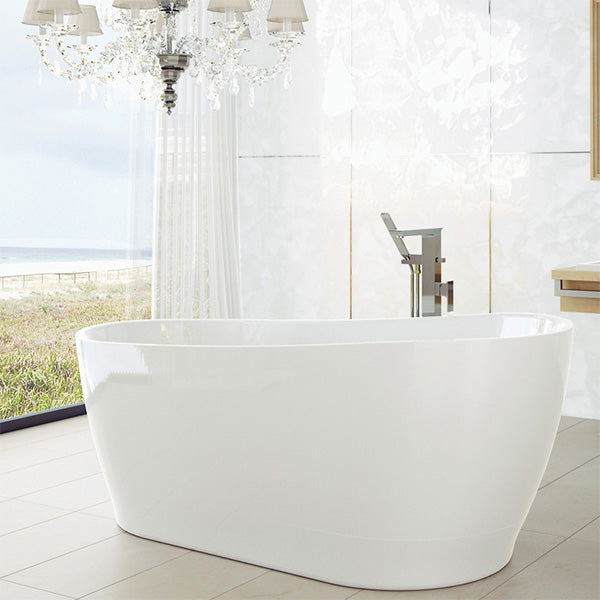 Caroma Blanc Freestanding Bath by Caroma in luxury bathroom - The Blue Space