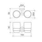 Caroma Cosmo Metal Tumbler Holder Technical Drawing - The Blue Space