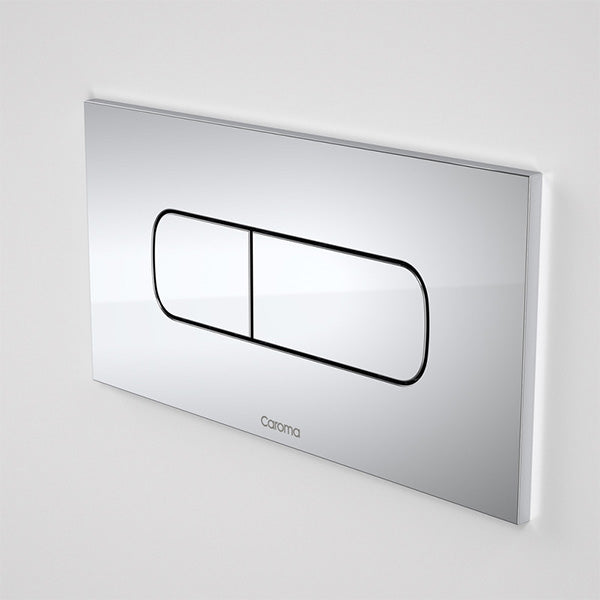 Caroma Invisi Series II Metal Oval Dual Flush Plate & Buttons by Caroma - The Blue Space