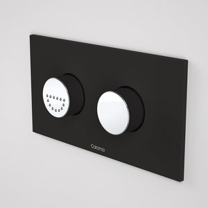 Caroma Invisi Series II Round Dual Flush Plate & Raised Care Buttons - Midnight Dream