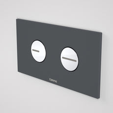 Caroma Invisi Series II Round Dual Flush Plate & Buttons - Dark Grey by Caroma - The Blue Space