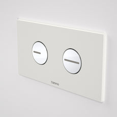 Caroma Invisi Series II Round Dual Flush Plate & Buttons - White by Caroma - The Blue Space