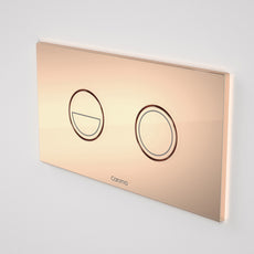 Caroma Invisi Series II Round Dual Flush Metal Plate & Buttons Metallic - Copper by Caroma - The Blue Space