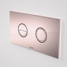 Caroma Invisi Series II Round Dual Flush Metal Plate & Buttons Metallic - Rose Gold by Caroma - The Blue Space