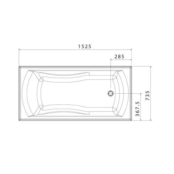 Caroma Maxton Four Tile Flange Bath