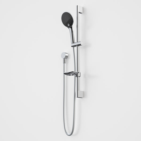Caroma Pin Multifunction Rail Shower-Black/Chrome online at the Blue Space