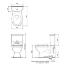 Caroma Profile II Close Coupled Toilet Suite Technical Drawing - The Blue Space