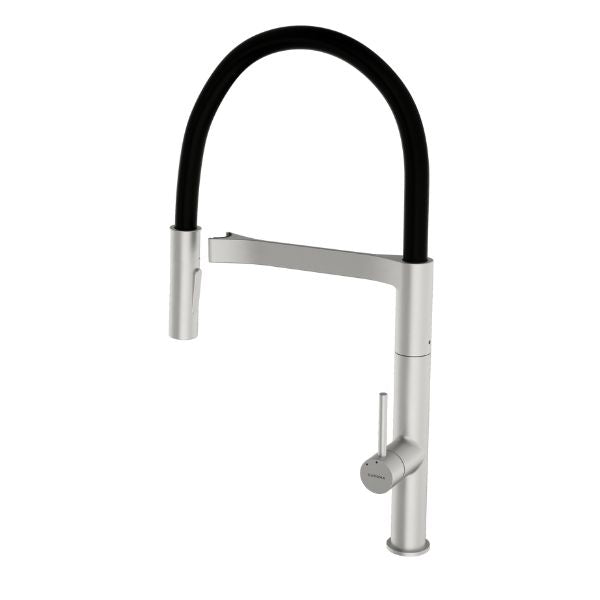 Liano II Flexible Pull Down Sink Mixer in Brushed Nickel by Caroma - The Blue Space