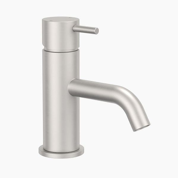 Clark Round Pin Basin Mixer - Brushed Nickel | The Blue Space