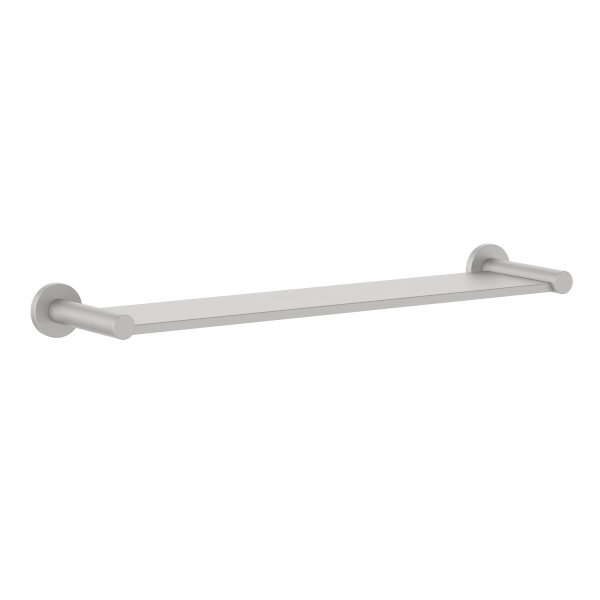 Clark Round Metal Shelf - Brushed Nickel 400mm | The Blue Space