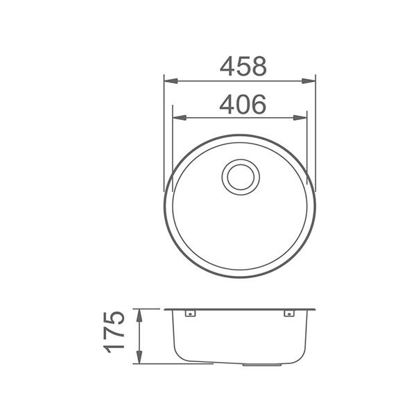 Clark Cellini Single Bowl Overmount Dimensions