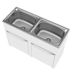 Clark Eureka Double 45 Litre Laundry Tub and Cabinet