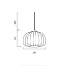 Technical Drawing - Telbix Coote ES 50cm Pendant White