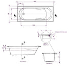 Decina Adatto Contour Spa Bath 1650 Technical Drawing - The Blue Space