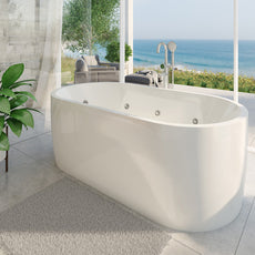 Decina Elisi Acrylic Freestanding Contour Spa Bath 1700mm online at The Blue Space