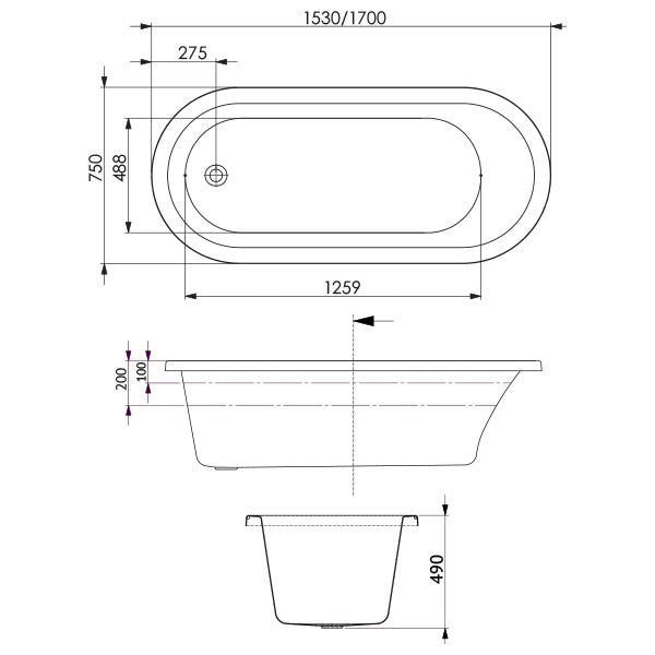 Decina Uno Santai Spa Bath specs