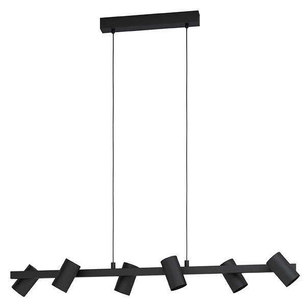 Eglo Gatuela E14 6 Light Pendant -Black - The Blue Space