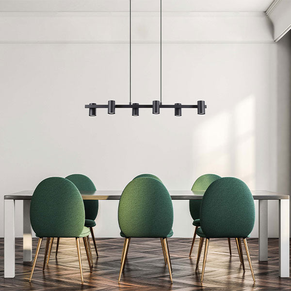 Eglo Gatuela E14 6 Light Pendant -Black - The Blue Space