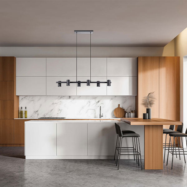 Eglo Gatuela E14 6 Light Pendant -Black - The Blue Space