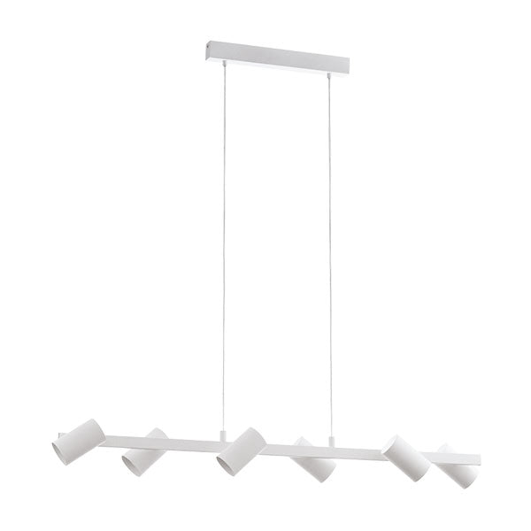 Eglo Gatuela E14 6 Light Pendant - White - The Blue Space