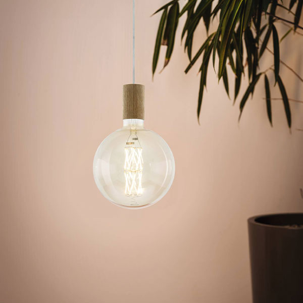 Eglo Tavistock ES Pendant - Oak - The Blue Space