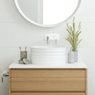 Eight Quarters Willow Circle Matte White Basin online at The Blue Space