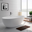 Fienza Bahama Matte White Stone Freestanding Bath lifestyle image