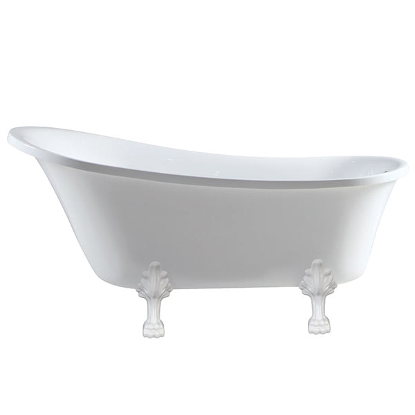 Fienza Heritage Clawfoot Bath - Semi-Gloss White Feet - The Blue Space