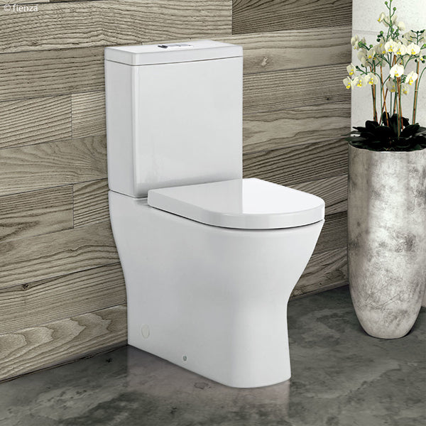 Fienza Delta Rimless Back-to-Wall Toilet Suite - Easy Height Toilets Online at The Blue Space